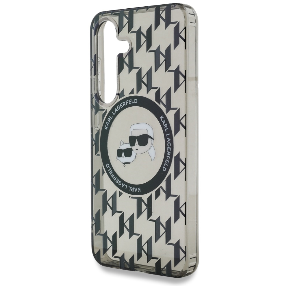 iTok webáruház - Karl Lagerfeld Karl Lagerfeld Button Karl & Choupette Heads On KL Pattern MagSafe tok Samsung Galaxy S25 készülékhez – fekete 6 Case Karl Lagerfeld Button Karl&Choupette Heads On KL Pattern MagSafe Samsung Galaxy S25 black
