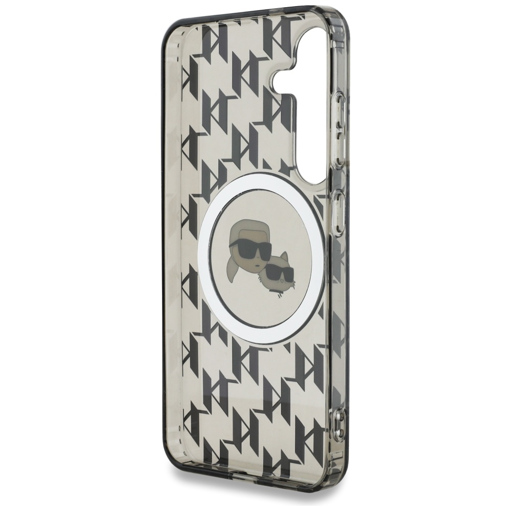iTok webáruház - Karl Lagerfeld Karl Lagerfeld Button Karl & Choupette Heads On KL Pattern MagSafe tok Samsung Galaxy S25 készülékhez – fekete 7 Case Karl Lagerfeld Button Karl&Choupette Heads On KL Pattern MagSafe Samsung Galaxy S25 black