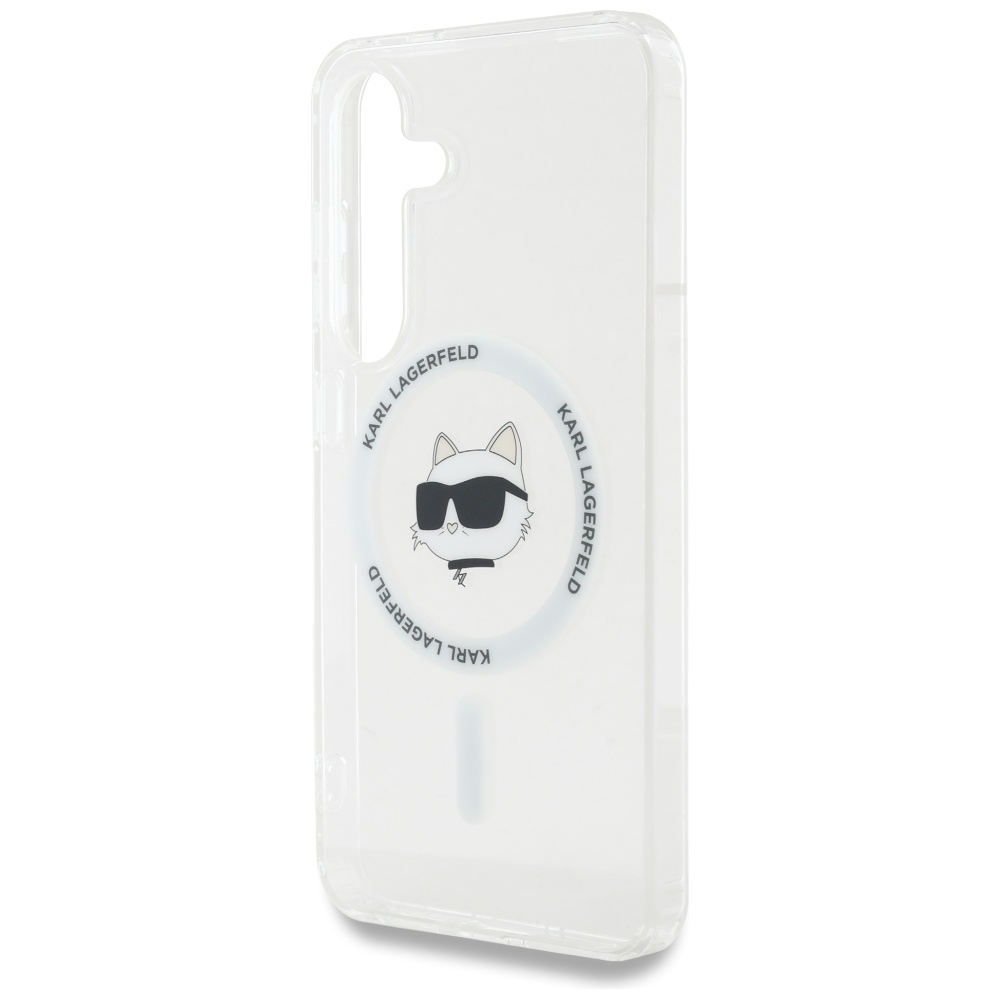 iTok webáruház - Karl Lagerfeld Karl Lagerfeld Button Choupette Head Printed Logo MagSafe tok Samsung Galaxy S25 készülékhez, fehér 6 Case Karl Lagerfeld Button Choupette Head Printed Logo MagSafe Samsung Galaxy S25 white