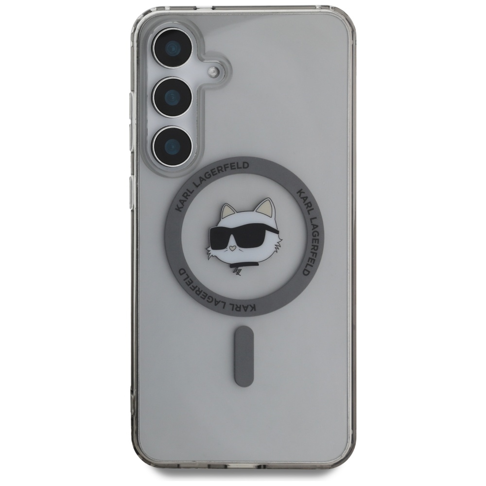 iTok webáruház - Karl Lagerfeld Karl Lagerfeld Button Choupette Head Printed Logo MagSafe tok Samsung Galaxy S25 készülékhez, fekete 3 Karl Lagerfeld Button Choupette Head Printed Logo MagSafe Samsung Galaxy S25 case black