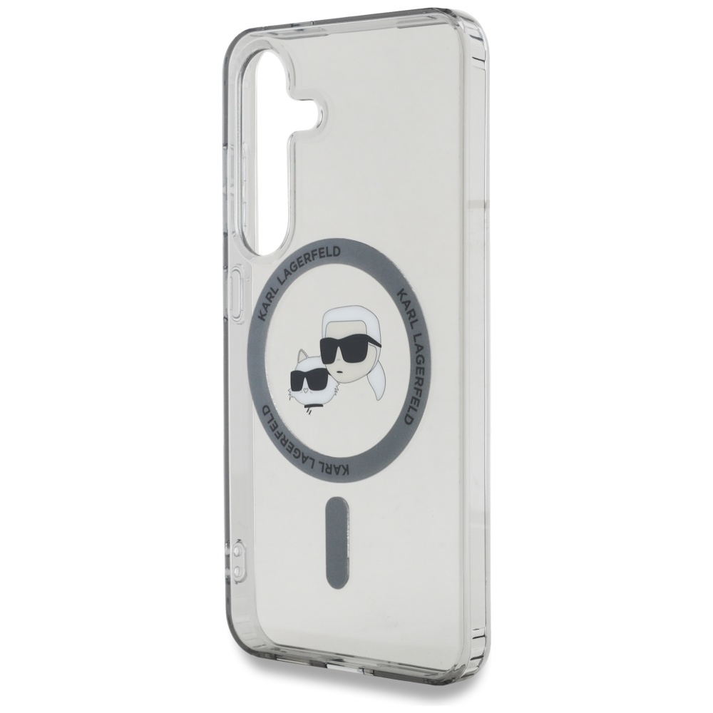 iTok webáruház - Karl Lagerfeld Karl Lagerfeld tok Karl & Choupette fejes logóval, MagSafe, Samsung Galaxy S25 készülékhez, fekete 6 Karl Lagerfeld Button Karl & Choupette Heads Printed Logo MagSafe Samsung Galaxy S25 case black