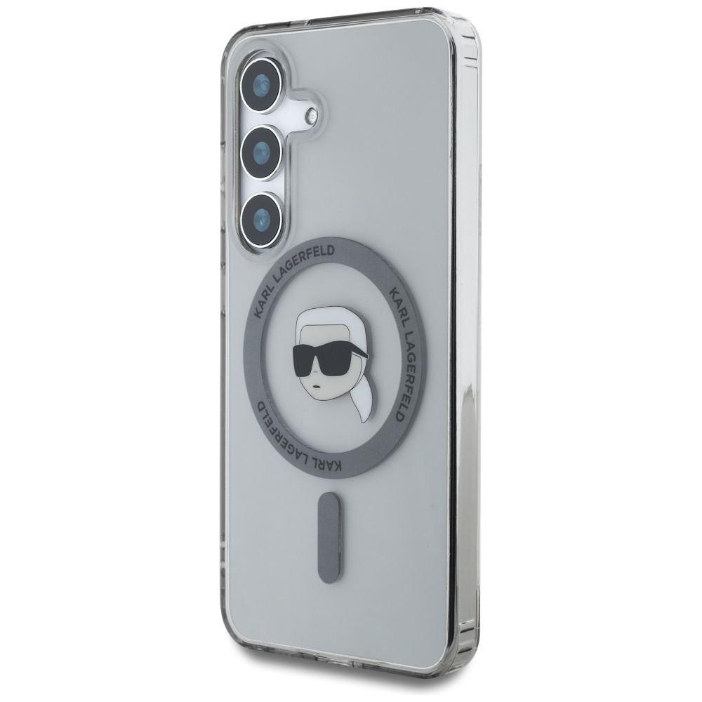 iTok webáruház - Karl Lagerfeld Karl Lagerfeld Button Karl Head Printed Logo MagSafe tok Samsung Galaxy S25 készülékhez – fekete 2 Case Karl Lagerfeld Button Karl Head Printed Logo MagSafe Samsung Galaxy S25 black