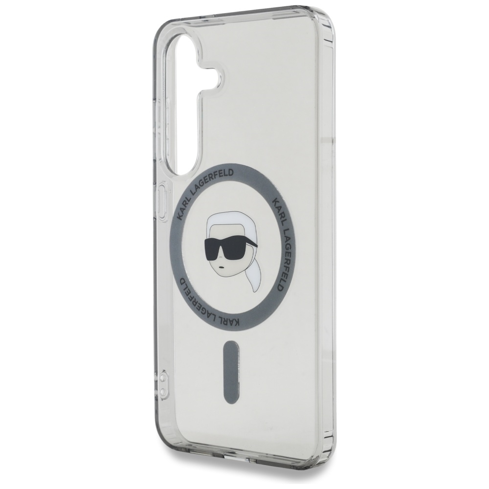 iTok webáruház - Karl Lagerfeld Karl Lagerfeld Button Karl Head Printed Logo MagSafe tok Samsung Galaxy S25 készülékhez – fekete 6 Case Karl Lagerfeld Button Karl Head Printed Logo MagSafe Samsung Galaxy S25 black