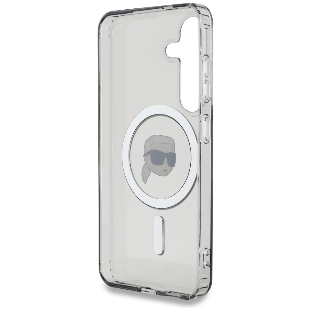 iTok webáruház - Karl Lagerfeld Karl Lagerfeld Button Karl Head Printed Logo MagSafe tok Samsung Galaxy S25 készülékhez – fekete 7 Case Karl Lagerfeld Button Karl Head Printed Logo MagSafe Samsung Galaxy S25 black