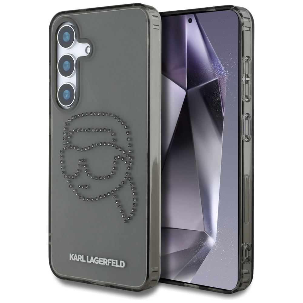 iTok webáruház - Karl Lagerfeld Karl Lagerfeld Rhinestones Karl Head Logo tok Samsung Galaxy S25 készülékhez – fekete 1 Case Karl Lagerfeld Rhinestones Karl Head Logo Samsung Galaxy S25 black