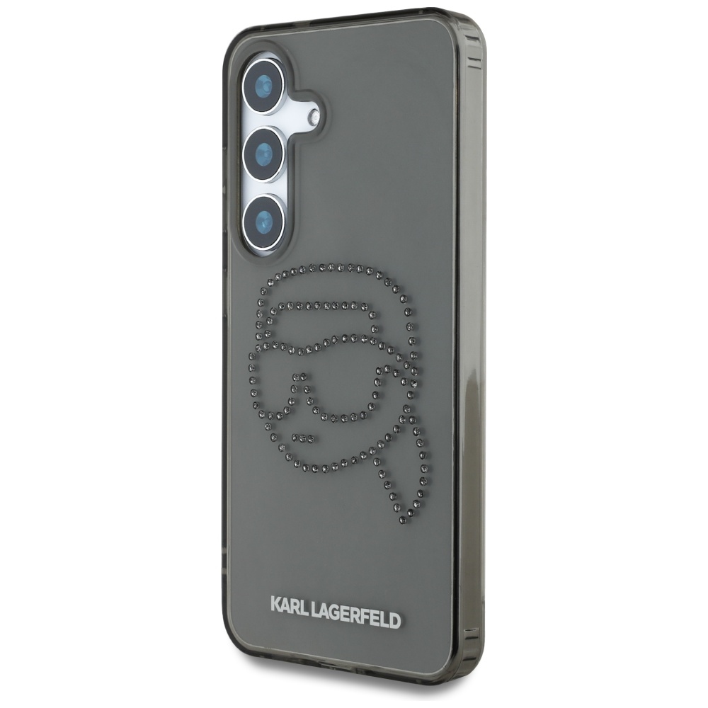 iTok webáruház - Karl Lagerfeld Karl Lagerfeld Rhinestones Karl Head Logo tok Samsung Galaxy S25 készülékhez – fekete 2 Case Karl Lagerfeld Rhinestones Karl Head Logo Samsung Galaxy S25 black