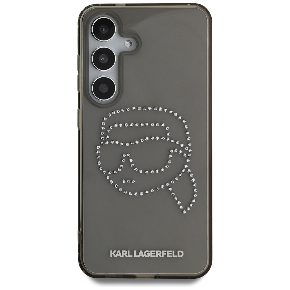 iTok webáruház - Karl Lagerfeld Karl Lagerfeld Rhinestones Karl Head Logo tok Samsung Galaxy S25 készülékhez – fekete 3 Case Karl Lagerfeld Rhinestones Karl Head Logo Samsung Galaxy S25 black