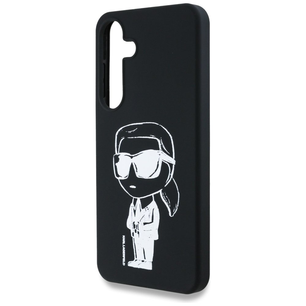 iTok webáruház - Karl Lagerfeld Karl Lagerfeld szilikon tok Graffiti Ikonik nyomott logóval, MagSafe, Samsung Galaxy S25 – fekete 6 Case Karl Lagerfeld Silicone Graffiti Ikonik Printed Logo MagSafe Samsung Galaxy S25 black