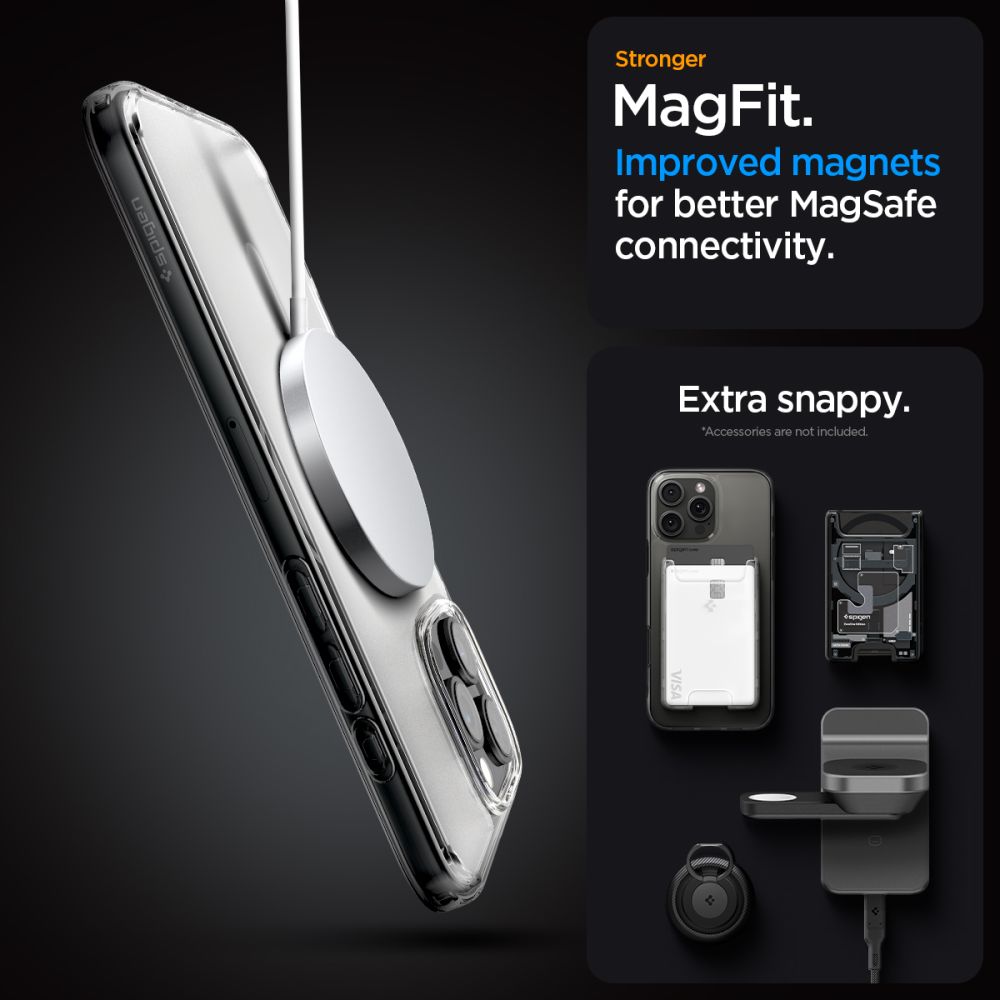 iTok webáruház - Spigen Spigen Ultra Hybrid Mag tok MagSafe-fel iPhone 16 Pro készülékhez (átlátszó) 7 Spigen Ultra Hybrid Mag Case with MagSafe for iPhone 16 Pro (átlátszó)