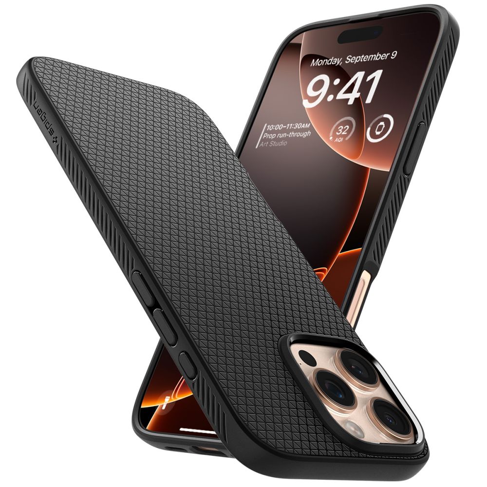 iTok webáruház - Spigen Spigen Liquid Air tok iPhone 16 Pro készülékhez (fekete) 8 Spigen Liquid Air iPhone 16 Pro Case (fekete)