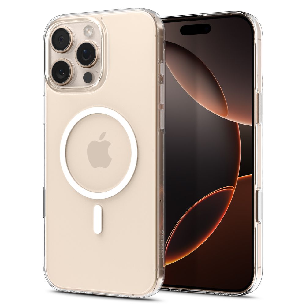iTok webáruház - Spigen Spigen Thin Fit MagSafe tok iPhone 16 Pro készülékhez (átlátszó és fehér) 2 Spigen Thin Fit MagSafe Case for iPhone 16 Pro (átlátszó és fehér)