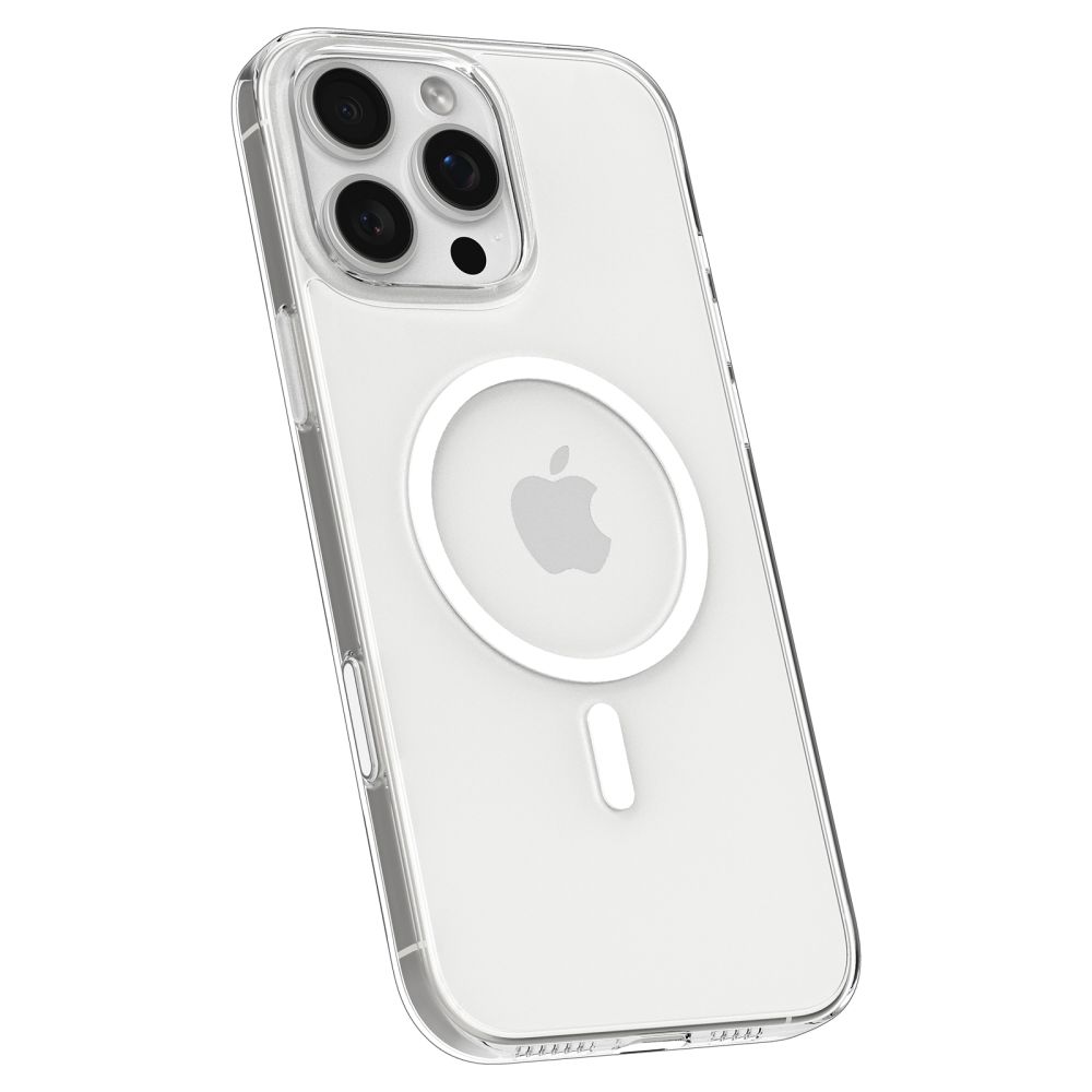 iTok webáruház - Spigen Spigen Thin Fit MagSafe tok iPhone 16 Pro készülékhez (átlátszó és fehér) 7 Spigen Thin Fit MagSafe Case for iPhone 16 Pro (átlátszó és fehér)