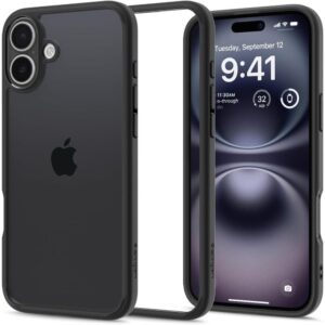 Spigen Ultra Hybrid tok iPhone 16 készülékhez (matt fekete)