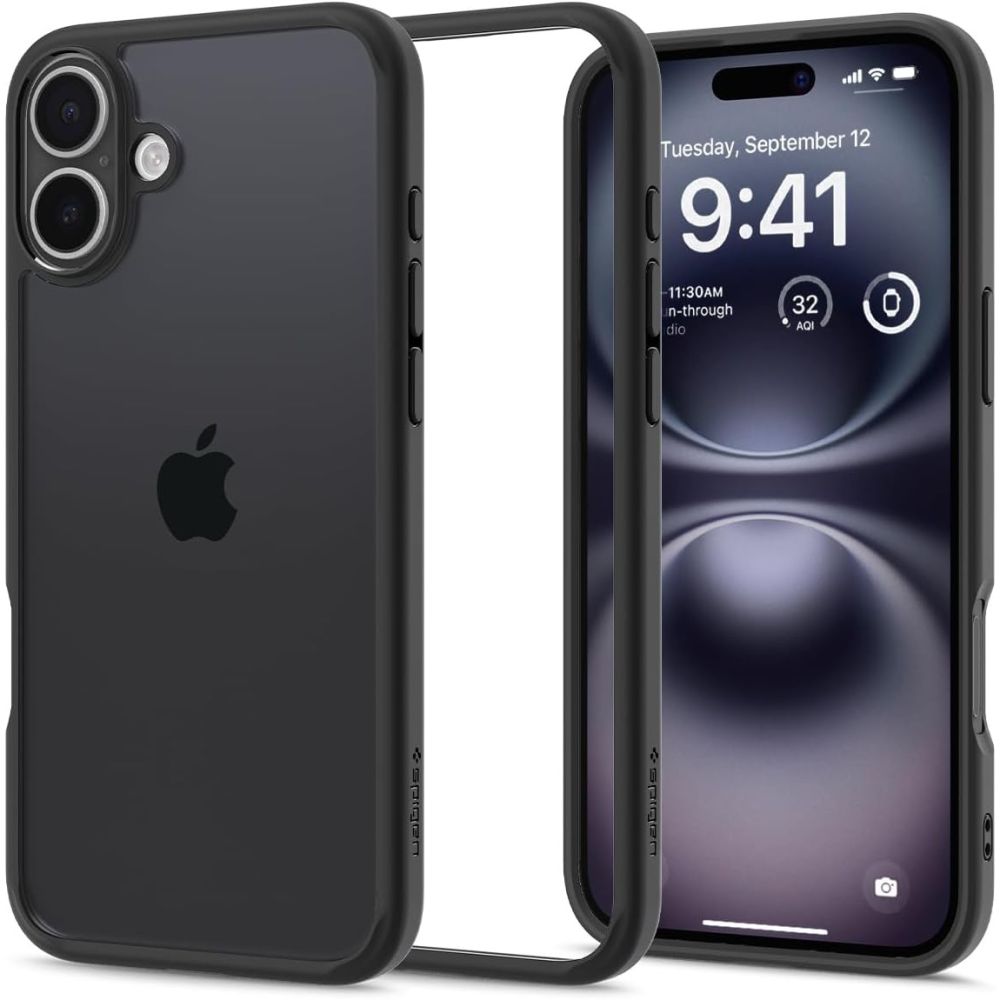 iTok webáruház - Spigen Spigen Ultra Hybrid tok iPhone 16 készülékhez (matt fekete) 1 Spigen Ultra Hybrid iPhone 16 Case (matt fekete)