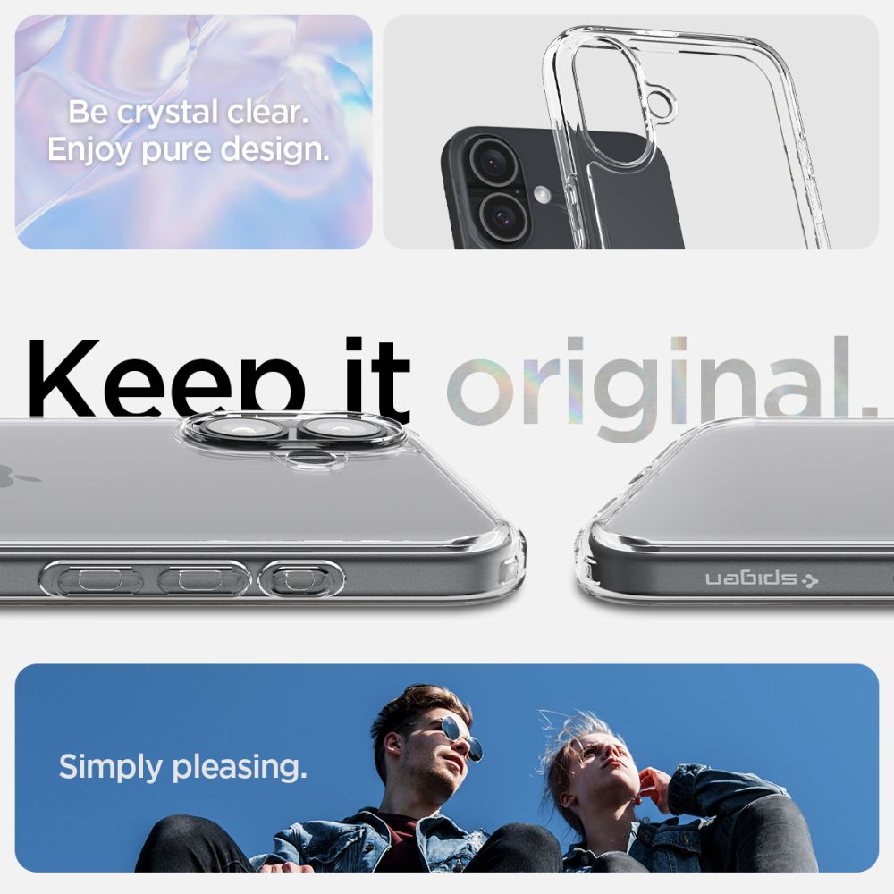 iTok webáruház - Spigen Spigen Ultra Hybrid tok iPhone 16 készülékhez (átlátszó) 8 Spigen Ultra Hybrid iPhone 16 Case (átlátszó)