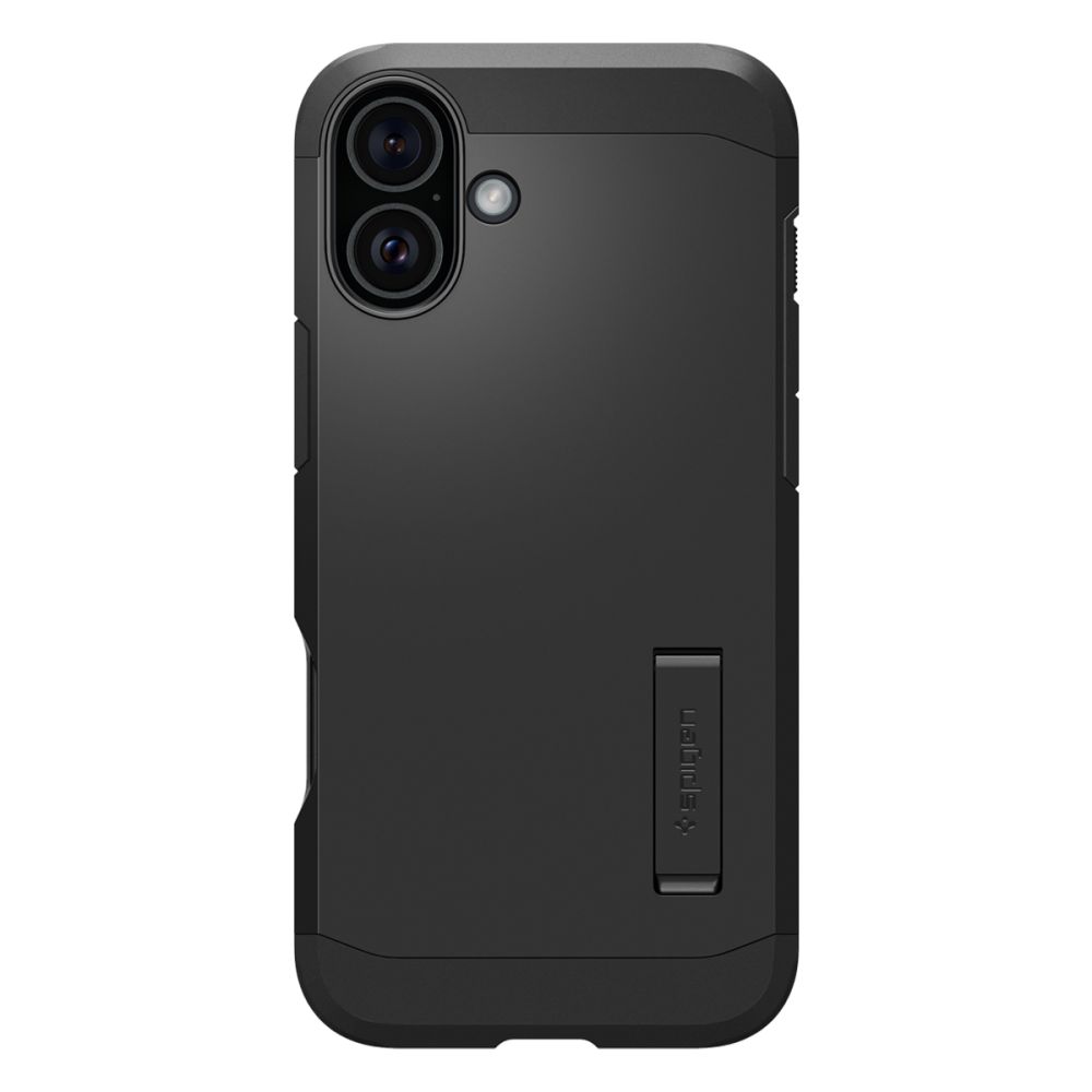 iTok webáruház - Spigen Spigen Tough Armor MagSafe tok állvánnyal iPhone 16-hoz (fekete) 3 Spigen Tough Armor MagSafe case with stand for iPhone 16 (fekete)