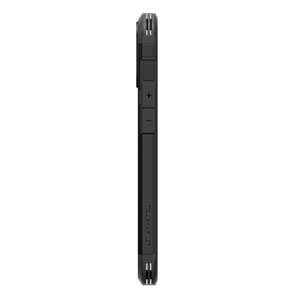 iTok webáruház - Spigen Spigen Tough Armor MagSafe tok állvánnyal iPhone 16-hoz (fekete) 7 Spigen Tough Armor MagSafe case with stand for iPhone 16 (fekete)