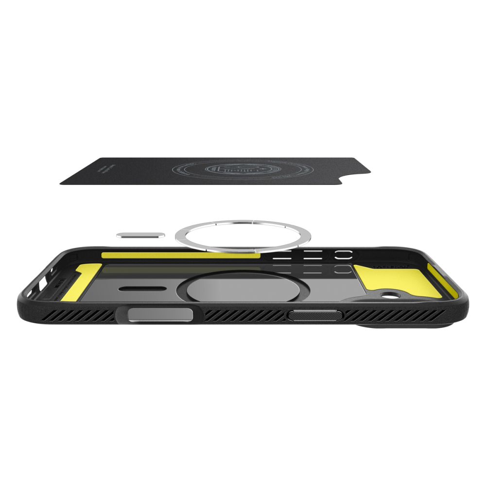 iTok webáruház - Spigen Spigen Rugged Armor MagSafe tok iPhone 16 készülékhez (fekete) 8 Spigen Rugged Armor MagSafe case for iPhone 16 (fekete)