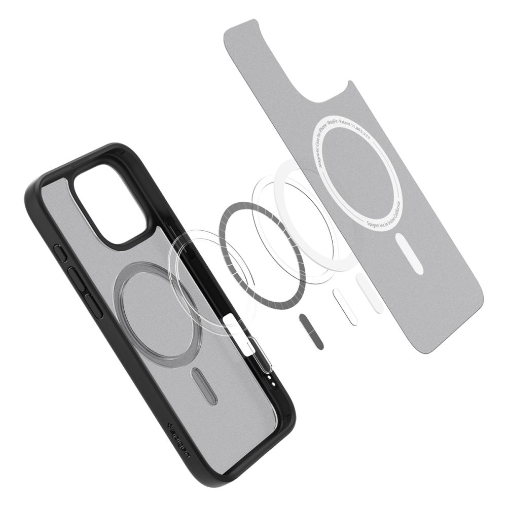 iTok webáruház - Spigen Spigen Ultra Hybrid Mag tok MagSafe-fel iPhone 16 Pro Max készülékhez (fekete) 3 Spigen Ultra Hybrid Mag Case with MagSafe for iPhone 16 Pro Max (fekete)
