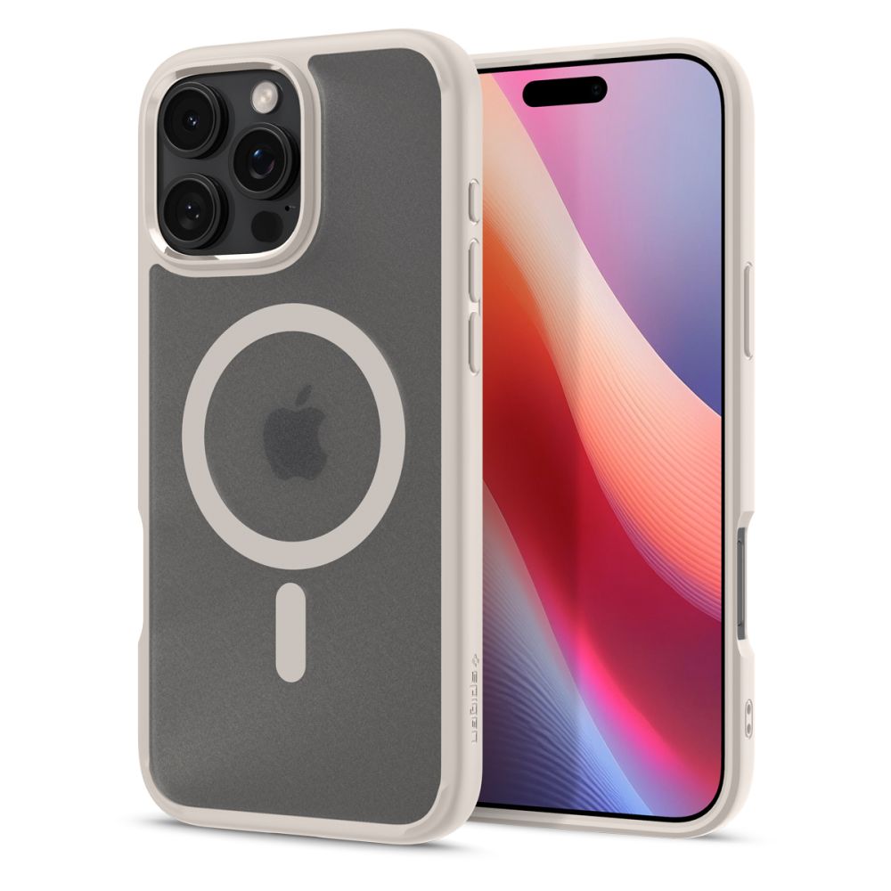 iTok webáruház - Spigen Spigen Ultra Hybrid Mag tok MagSafe technológiával iPhone 16 Pro Max készülékhez (titán) 2 Spigen Ultra Hybrid Mag case with MagSafe for iPhone 16 Pro Max (titán)