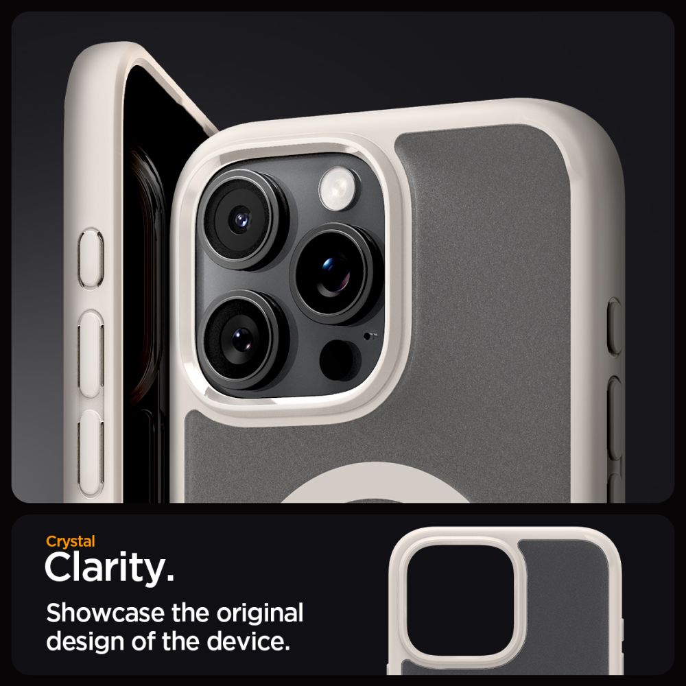 iTok webáruház - Spigen Spigen Ultra Hybrid Mag tok MagSafe technológiával iPhone 16 Pro Max készülékhez (titán) 7 Spigen Ultra Hybrid Mag case with MagSafe for iPhone 16 Pro Max (titán)