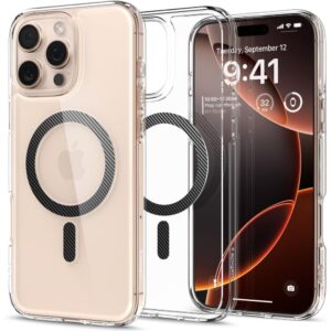 Spigen Ultra Hybrid Mag tok MagSafe Carbon Fiber iPhone 16 Pro Maxhoz (sötétszürke)