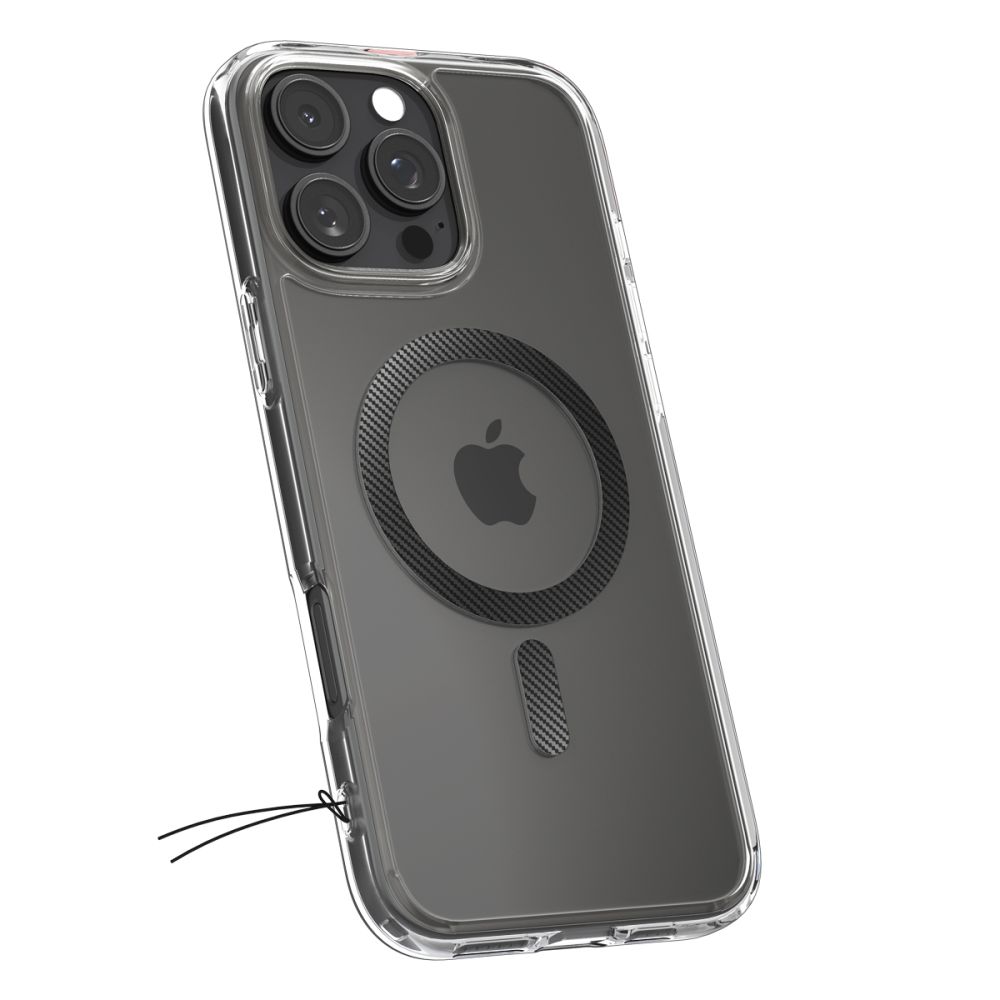 iTok webáruház - Spigen Spigen Ultra Hybrid Mag tok MagSafe Carbon Fiber iPhone 16 Pro Maxhoz (sötétszürke) 3 Spigen Ultra Hybrid Mag Case with MagSafe Carbon Fiber for iPhone 16 Pro Max (sötétszürke)