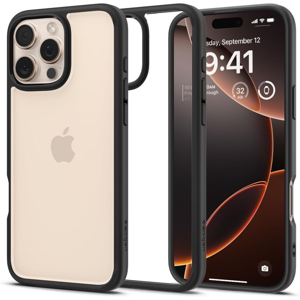 iTok webáruház - Spigen Spigen Ultra Hybrid tok iPhone 16 Pro Max készülékhez (matt fekete) 1 Spigen Ultra Hybrid Case for iPhone 16 Pro Max (matt fekete)