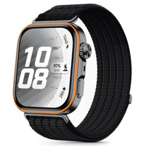 Tech-Protect Nylon szíj Huawei Watch Fit 3 / 4 / 4 Pro / 5 / 5 Pro készülékekhez (fekete)