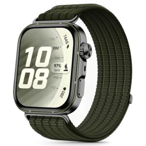 Tech-Protect Nylon textilszíj Huawei Watch Fit 3 / 4 / 4 Pro / 5 / 5 Pro készülékekhez (zöld)