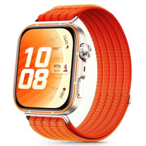 Tech-Protect Nylon szíj Huawei Watch Fit 3 / 4 / 4 Pro / 5 / 5 Pro készülékhez (narancssárga)