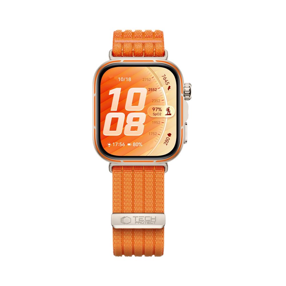 iTok webáruház - Tech-Protect Tech-Protect Nylon szíj Huawei Watch Fit 3 / 4 / 4 Pro / 5 / 5 Pro készülékhez (narancssárga) 3 Tech-Protect Nylon Strap for Huawei Watch Fit 3 / 4 / 4 Pro / 5 / 5 Pro (narancssárga)