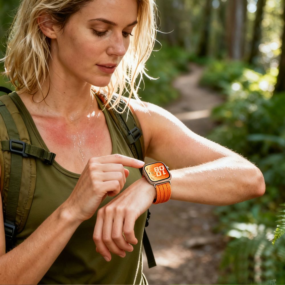 iTok webáruház - Tech-Protect Tech-Protect Nylon szíj Huawei Watch Fit 3 / 4 / 4 Pro / 5 / 5 Pro készülékhez (narancssárga) 6 Tech-Protect Nylon Strap for Huawei Watch Fit 3 / 4 / 4 Pro / 5 / 5 Pro (narancssárga)