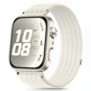 Tech-Protect Nylon szíj Huawei Watch Fit 3 / 4 / 4 Pro / 5 / 5 Pro készülékhez (fehér)