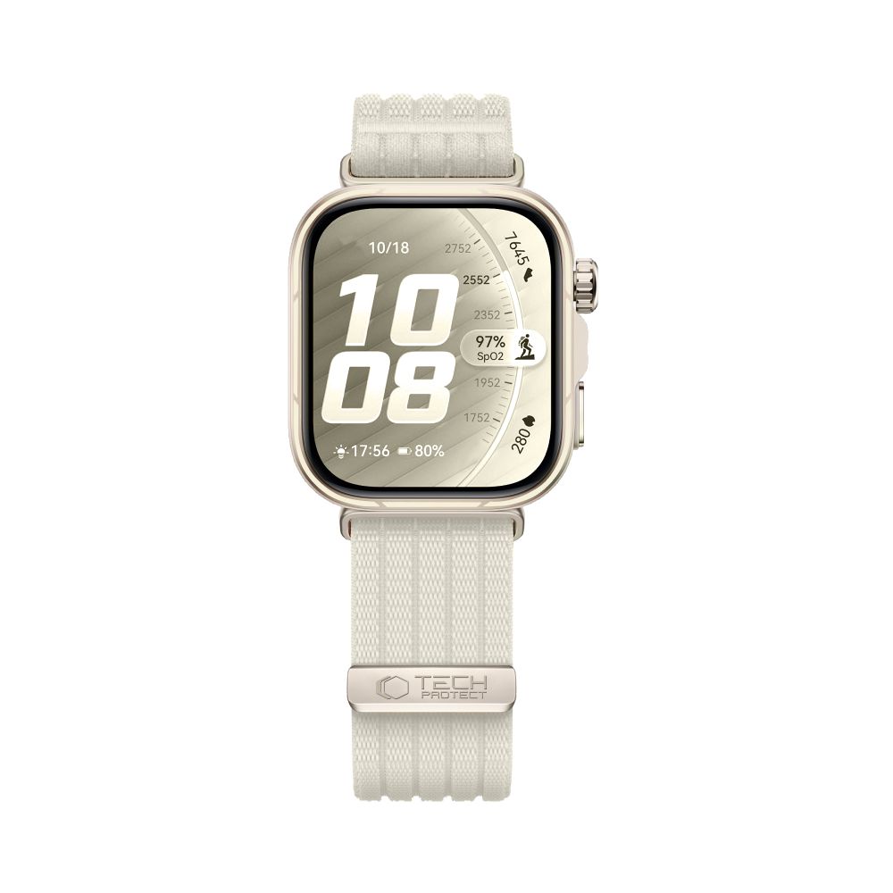 iTok webáruház - Tech-Protect Tech-Protect Nylon szíj Huawei Watch Fit 3 / 4 / 4 Pro / 5 / 5 Pro készülékhez (fehér) 3 Tech-Protect Nylon Strap for Huawei Watch Fit 3 / 4 / 4 Pro / 5 / 5 Pro (fehér)