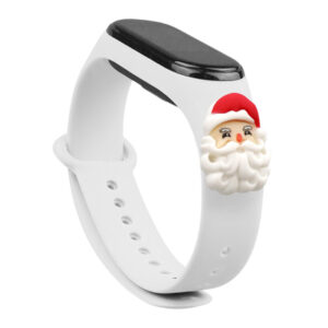 Strap Xmas szíj Xiaomi Mi Band 3/4 készülékhez (fehér)