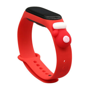 Strap Xmas szíj Xiaomi Mi Band 3 / 4 készülékhez (piros)