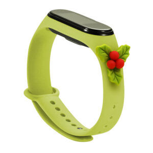 Strap Xmas ünnepi szíj Xiaomi Mi Band 5 / 6 készülékhez (zöld)