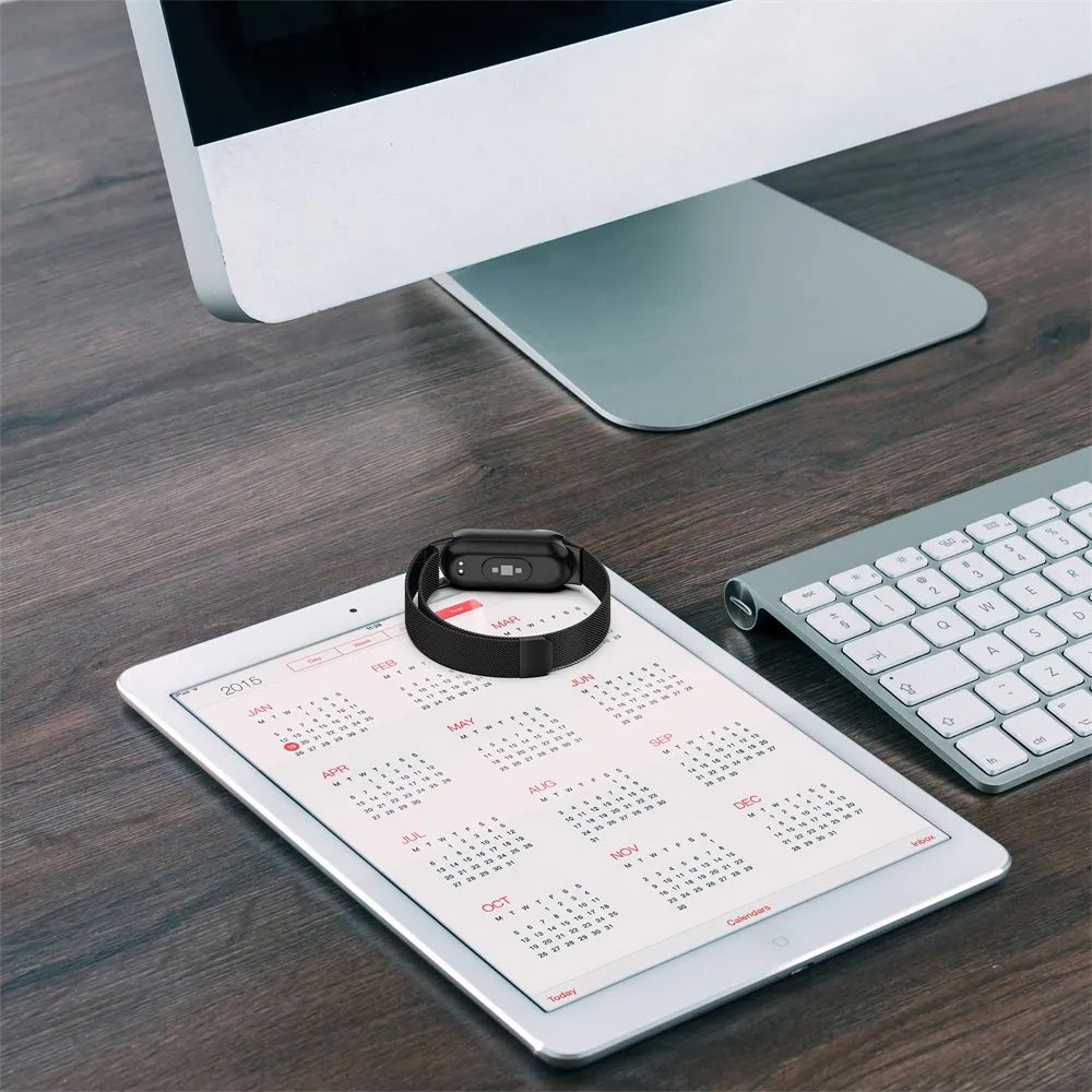 iTok webáruház - Tech-Protect Tech-Protect MilaneseBand szíj Xiaomi Smart Band 8 / 8 NFC készülékhez (fekete) 4 Tech-Protect MilaneseBand Strap for Xiaomi Smart Band 8 / 8 NFC (fekete)