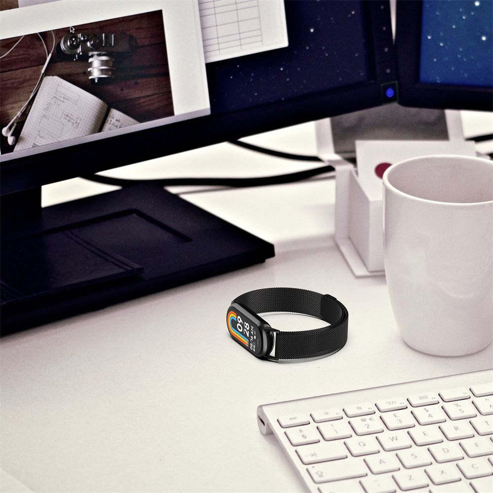 iTok webáruház - Tech-Protect Tech-Protect MilaneseBand szíj Xiaomi Smart Band 8 / 8 NFC készülékhez (fekete) 5 Tech-Protect MilaneseBand Strap for Xiaomi Smart Band 8 / 8 NFC (fekete)