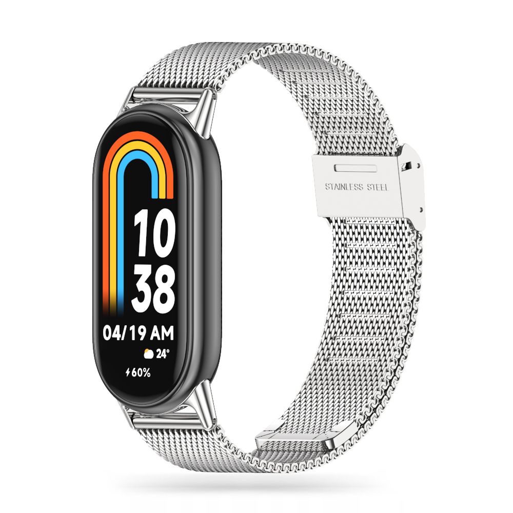 iTok webáruház - Tech-Protect Tech-Protect MilaneseBand szíj Xiaomi Smart Band 8 / 8 NFC készülékhez (ezüst) 1 Tech-Protect MilaneseBand Strap for Xiaomi Smart Band 8 / 8 NFC (ezüst)