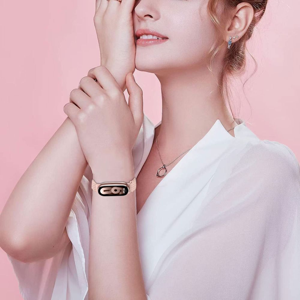 iTok webáruház - Tech-Protect Tech-Protect NylonMag szíj Xiaomi Smart Band 8 / 9 / NFC készülékhez (bézs) 4 Tech-Protect NylonMag Strap for Xiaomi Smart Band 8 / 9 / NFC (bézs)