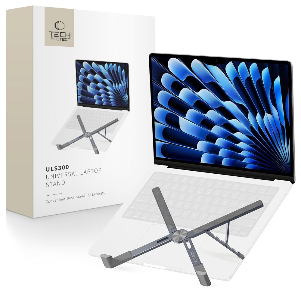 iTok webáruház - Tech-Protect Tech-Protect ULS300 laptopállvány (szürke) 1 Tech-Protect ULS300 Laptop Stand (szürke)