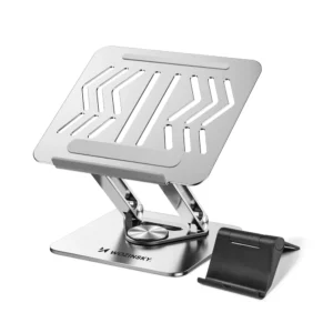 Wozinsky WRS-CPY84SS alumínium laptop- és táblagépállvány + ajándék okostelefon-állvány (ezüst)