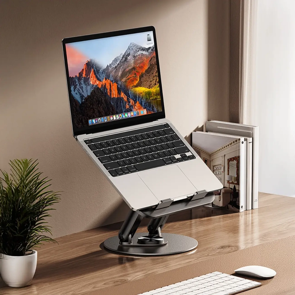 iTok webáruház - Wozinsky Wozinsky WRS-K75 forgatható laptop- és táblagép-állvány (fekete) 5 Wozinsky WRS-K75 swivel stand for laptop and tablet (fekete)