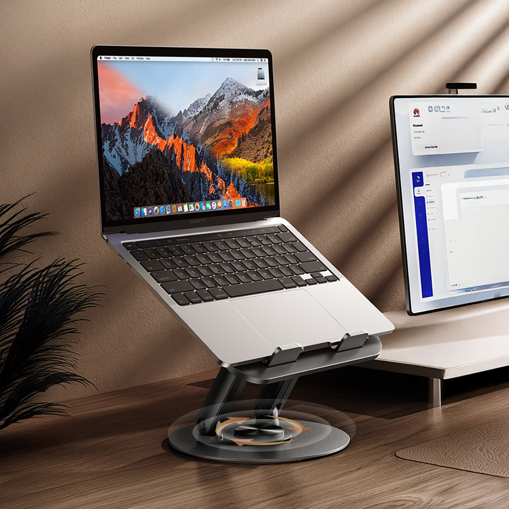 iTok webáruház - Wozinsky Wozinsky WRS-K75 forgatható laptop- és táblagép-állvány (fekete) 6 Wozinsky WRS-K75 swivel stand for laptop and tablet (fekete)