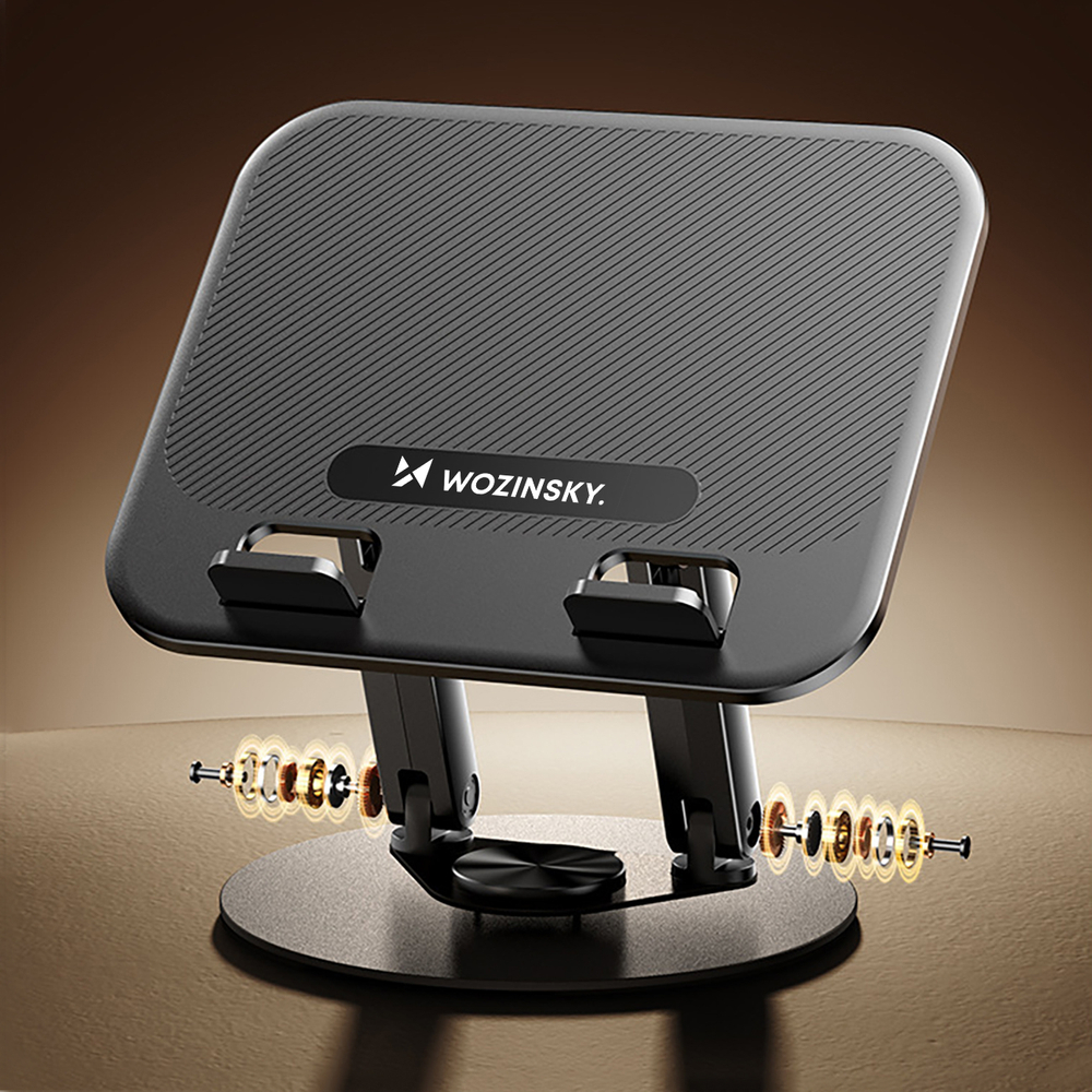 iTok webáruház - Wozinsky Wozinsky WRS-K75 forgatható laptop- és táblagép-állvány (fekete) 8 Wozinsky WRS-K75 swivel stand for laptop and tablet (fekete)