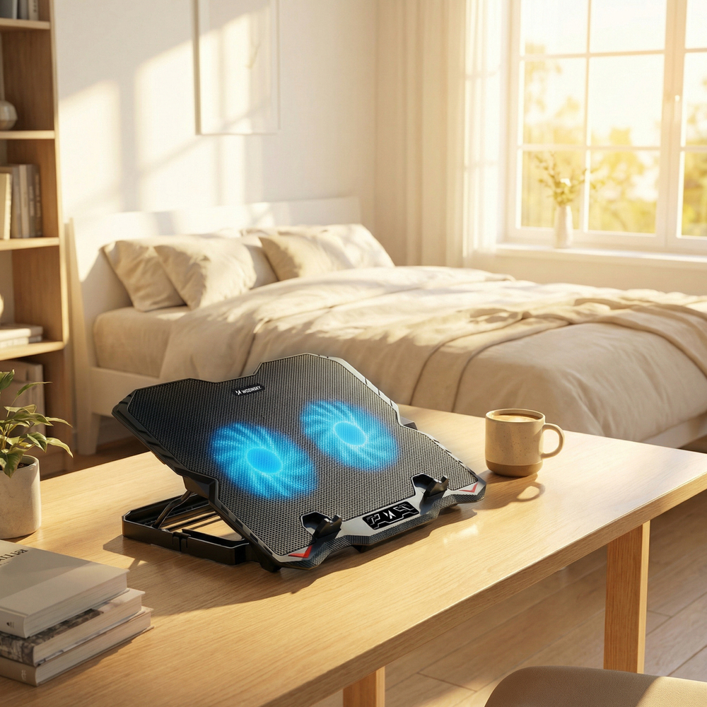 iTok webáruház - Wozinsky Wozinsky WDCX-015 StormPad RGB gaming laptopállvány (fekete) 2 Wozinsky WDCX-015 StormPad RGB Gaming Cooling Laptop Stand (fekete)