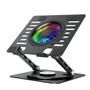 Wozinsky WDCX-X16-AS CoolBase RGB 360° laptop- és táblagépállvány (fekete)