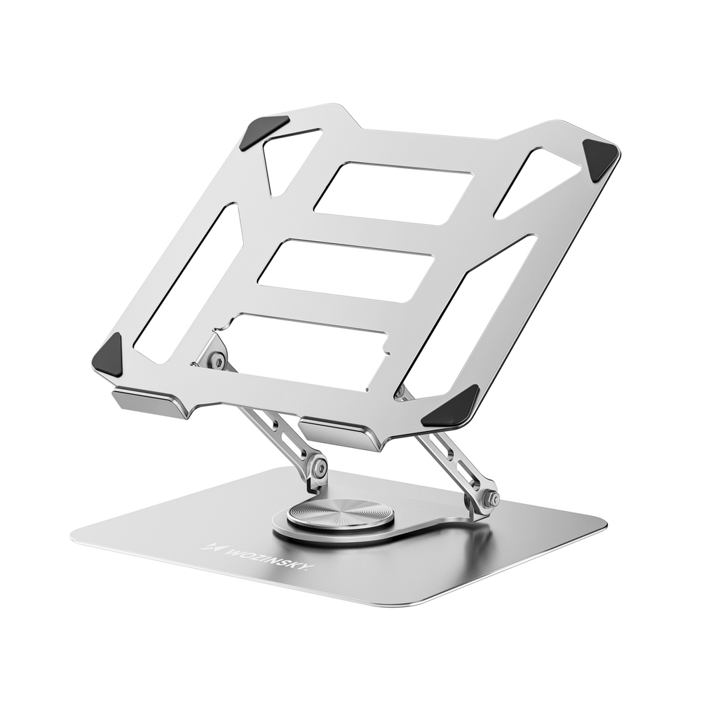 iTok webáruház - Wozinsky Wozinsky WDCX-X19-AB HardStand 360° forgatható laptop- és táblagépállvány (ezüst) 1 Wozinsky WDCX-X19-AB HardStand 360° Rotation Laptop and Tablet Stand (ezüst)